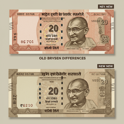 RBI ने 20 रुपये की नोट