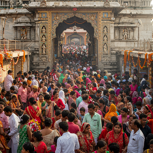 गोवा के मंदिर में मचा कोहराम