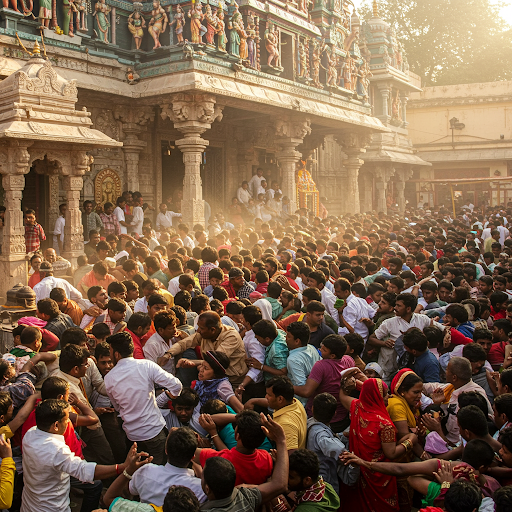 गोवा के मंदिर में मचा कोहराम